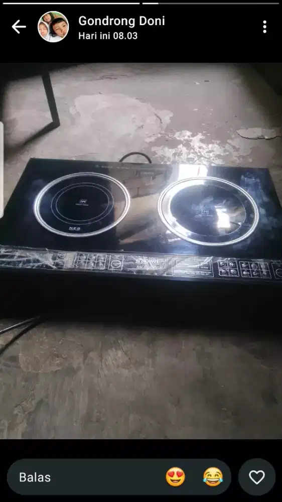 Jual cepat kompor listrik 2 tungku bekas