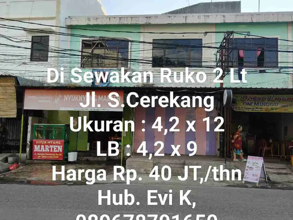 Di Sewakan Ruko di tengah kota, jl.S. Cerekamg, Mks