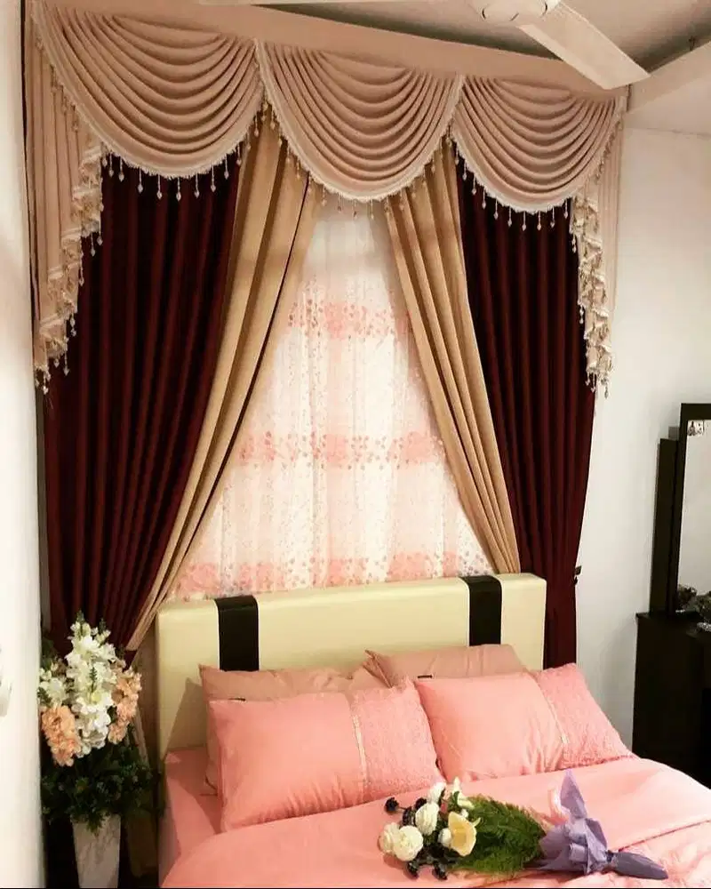Menerima Pemasangan Gorden Wallpaper Dinding 3D Gordyn Hordeng Korden