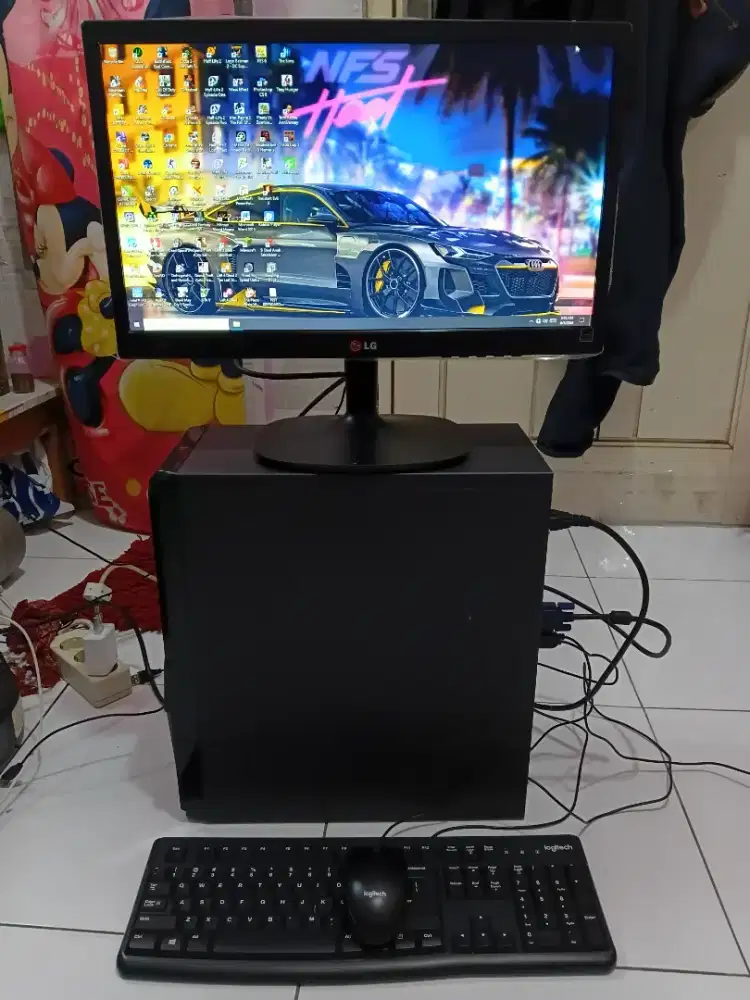PC GAMING FULSET + LCD + RAM 8 GB + VGA 1 GB + HD 500 GB + GAMES APP