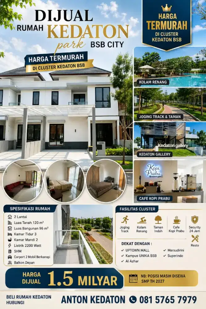 TERMURAH kedaton park bsb hilago miles citraland ivy victoria highland