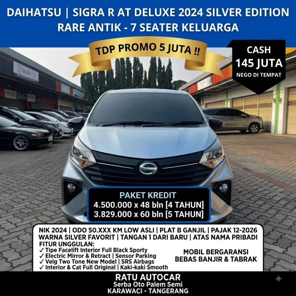 DP PROMO 5JT SIGRA R DELUXE MATIC 2024 SILVER EDITION