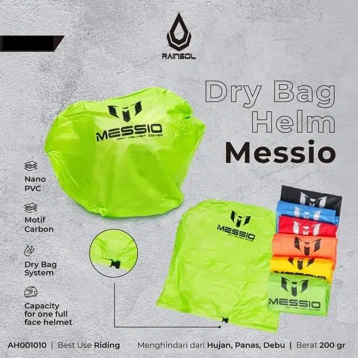 Dry Bag Messio Waterproof Tas Helm Sepeda Anti Air