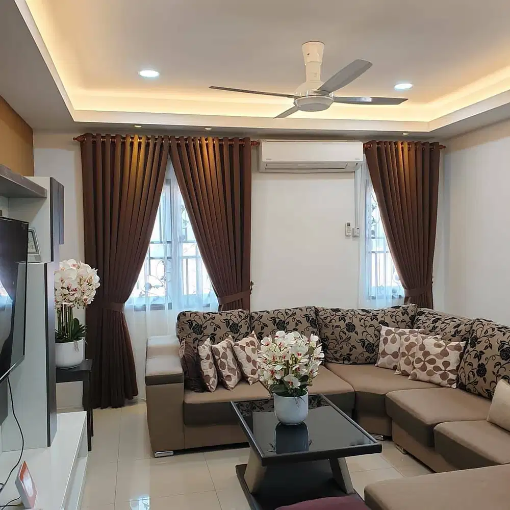 Jasa Pasang Gorden Custom Wallpaper Dinding 3D Gordyn Hordeng Korden