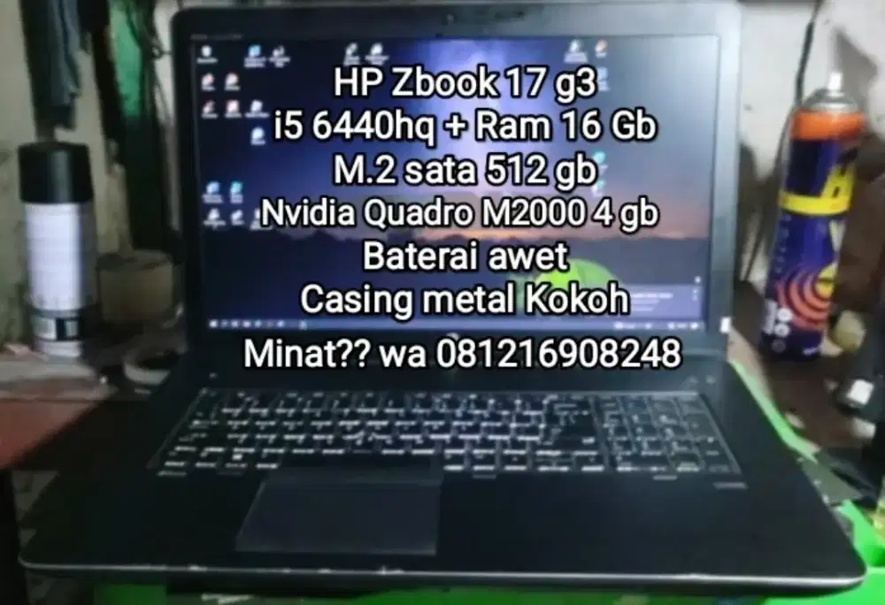 Laptop Workstation untuk Autocad - HP Zbook 17 g3