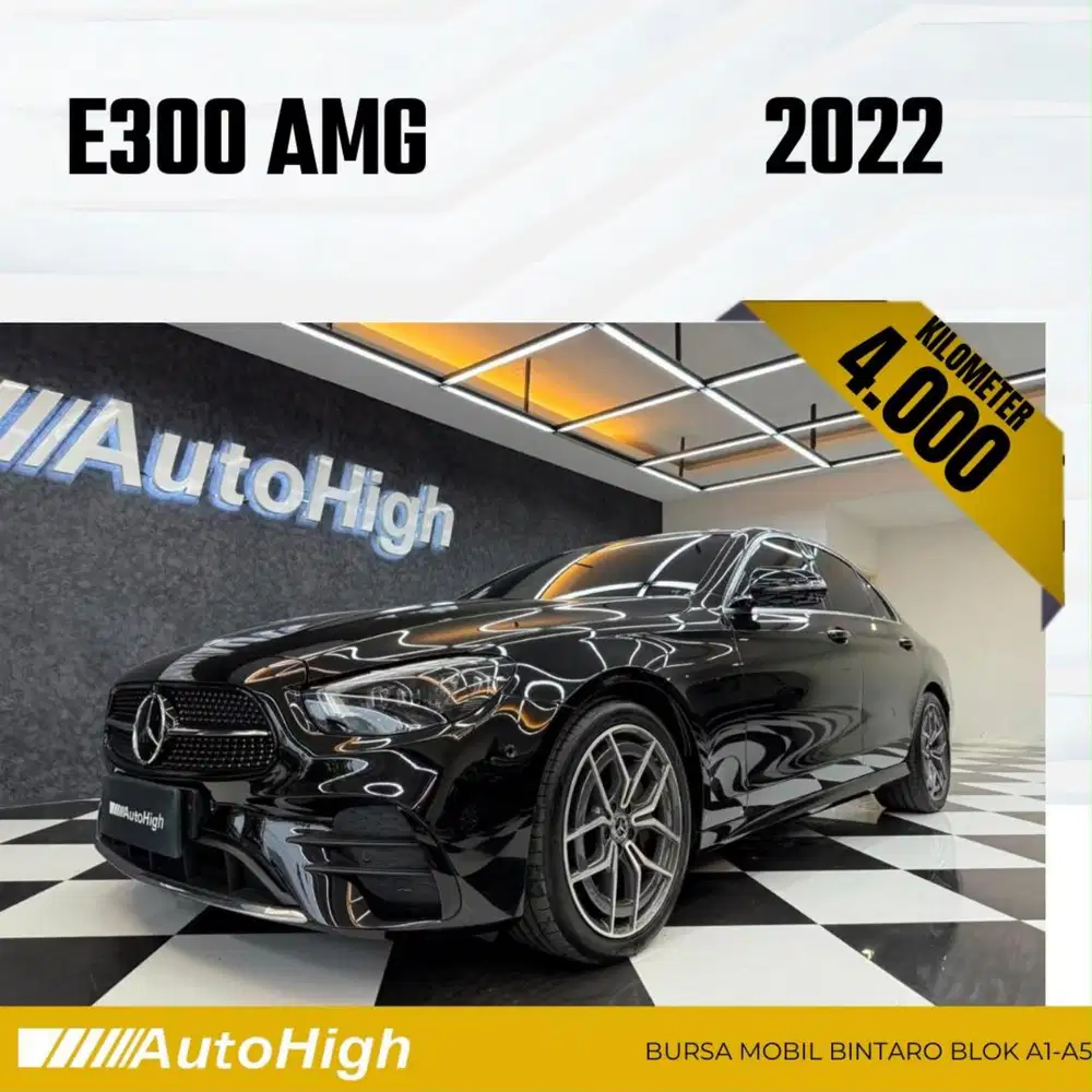 DP10% [Km4.000] E300 AMG 2022 Black Reg 2021 #AUTOHIGH