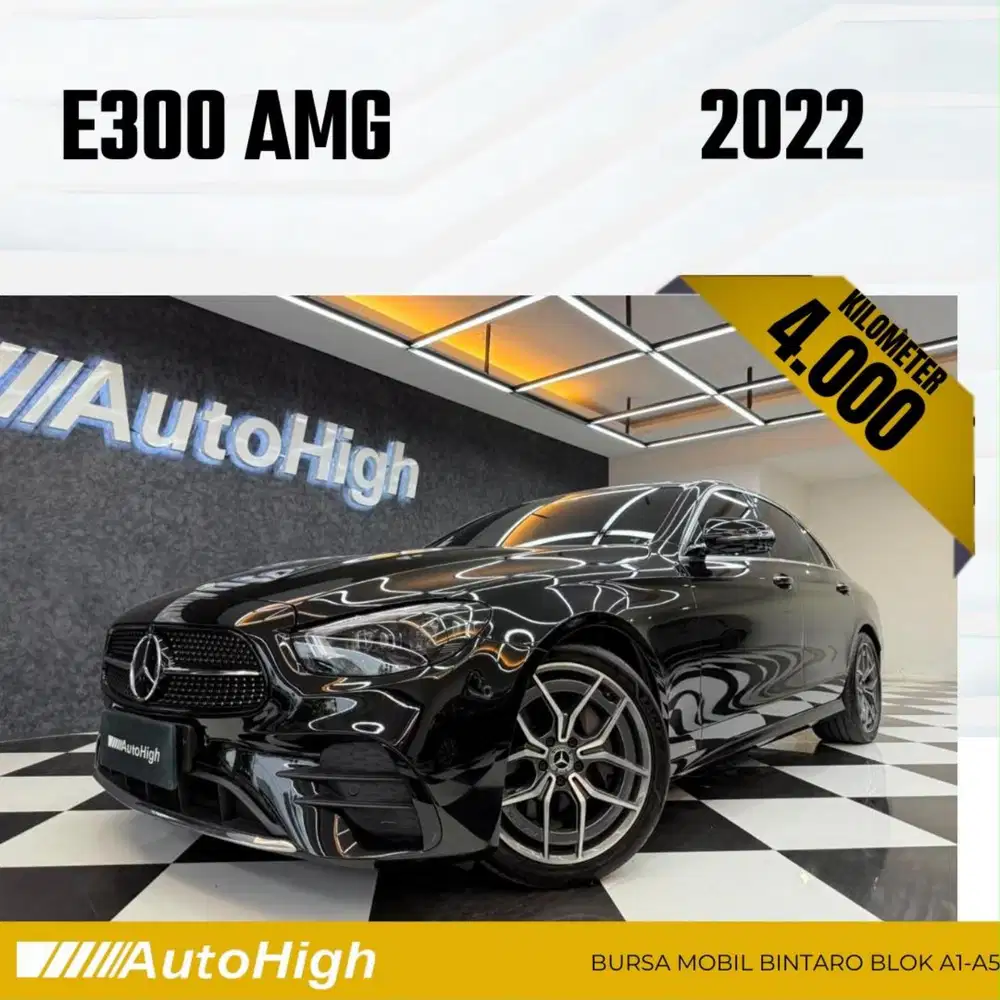 DP10% [Km4.000] E300 AMG 2022 Black Reg 2021 #AUTOHIGH
