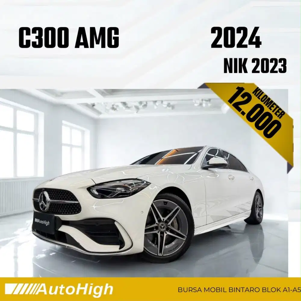 DP10% [Km12.000] C300 AMG 2023 White Reg 2024 #AUTOHIGH