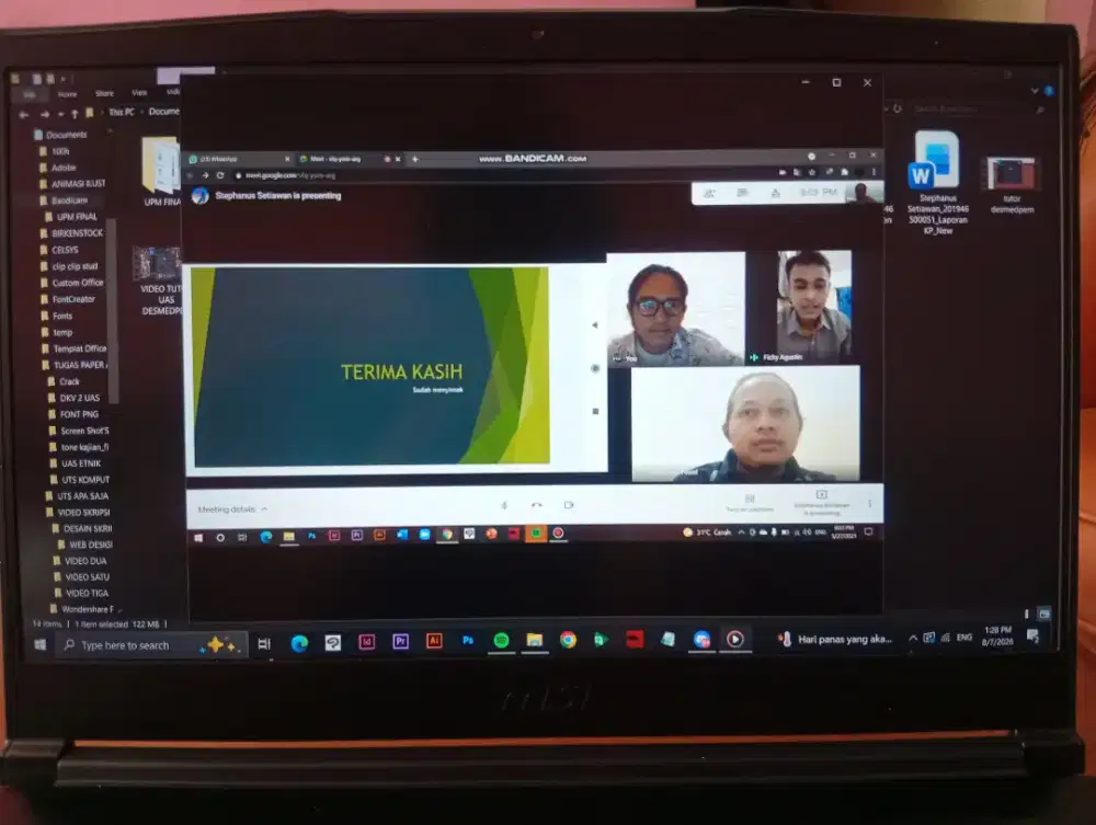Laptop Gaming MSI GF36 SRSC BAGUS