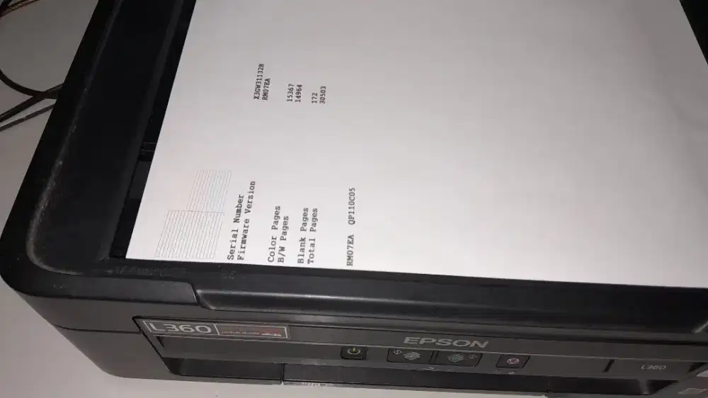 Dijual printer epson L360 minus hitam dan kuning garis