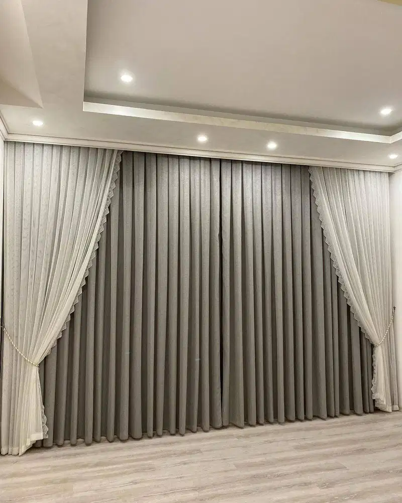 Jasa Pasang Gorden Custom Wallpaper Dinding 3D Gordyn Hordeng Korden