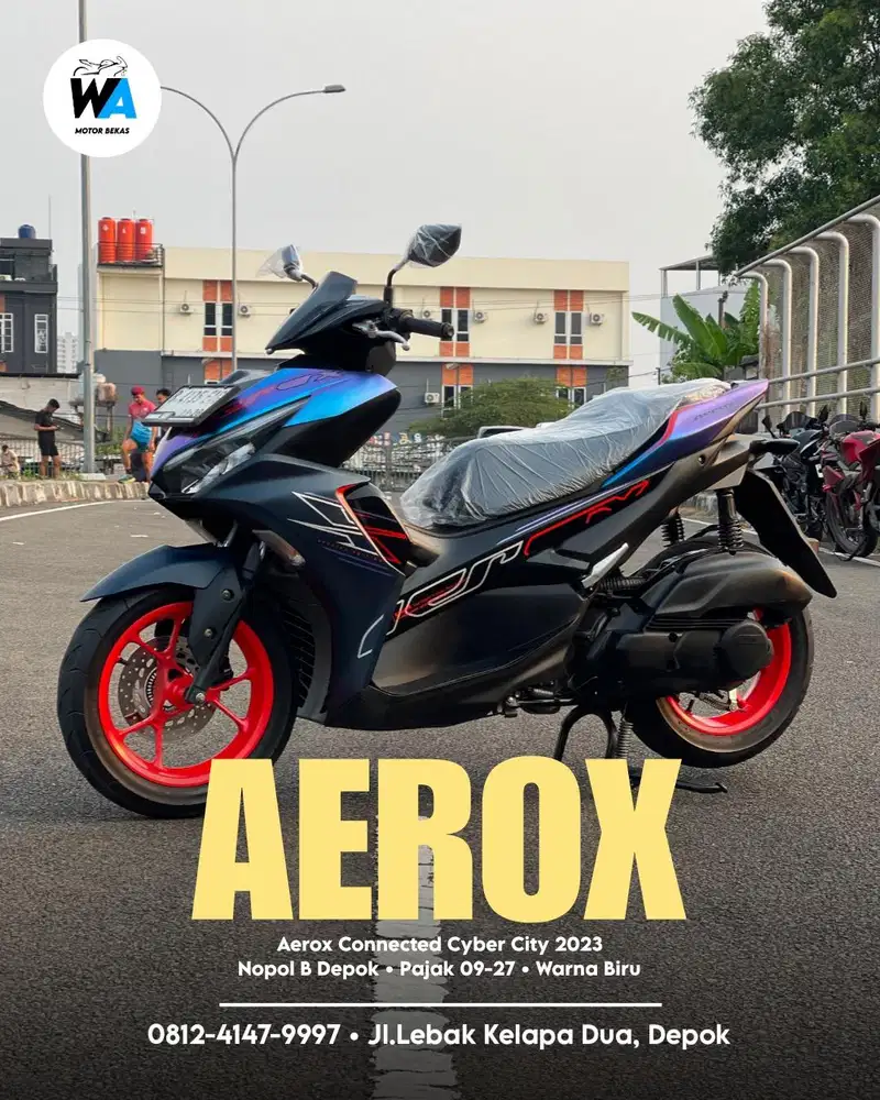 Cash/Kredit Yamaha Aerox Connected Cyber City Tahun 2023