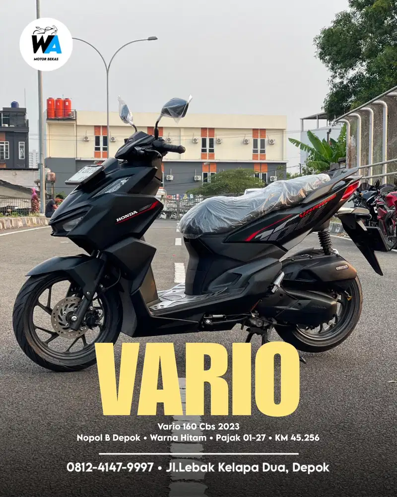 DP 500 RIBU Honda Vario 160 Cbs Tahun 2023 Cash/Kredit