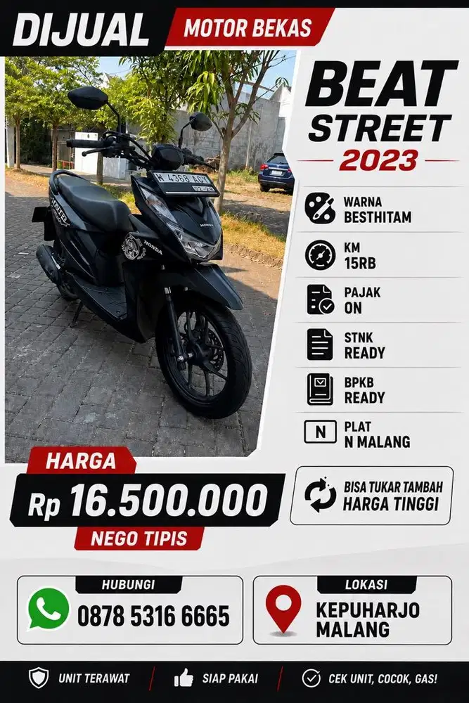 DIJUAL HONDA BEAT STREET 2023