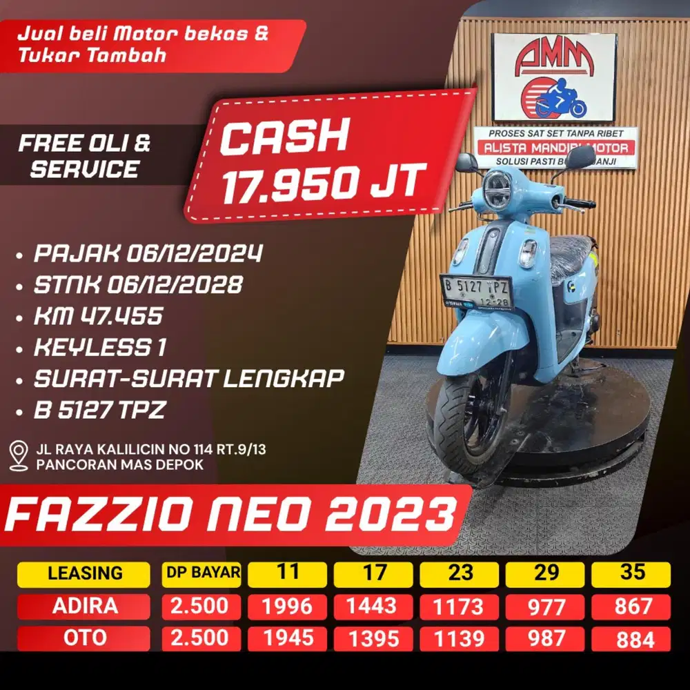FAZZIO NEO 2023 CASH / KREDIT ALISTA