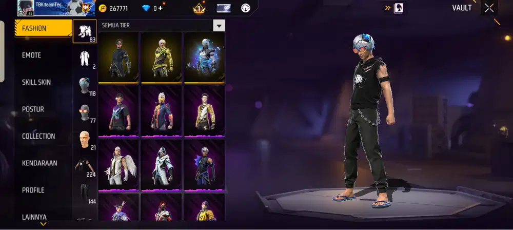 Jual akun free fire