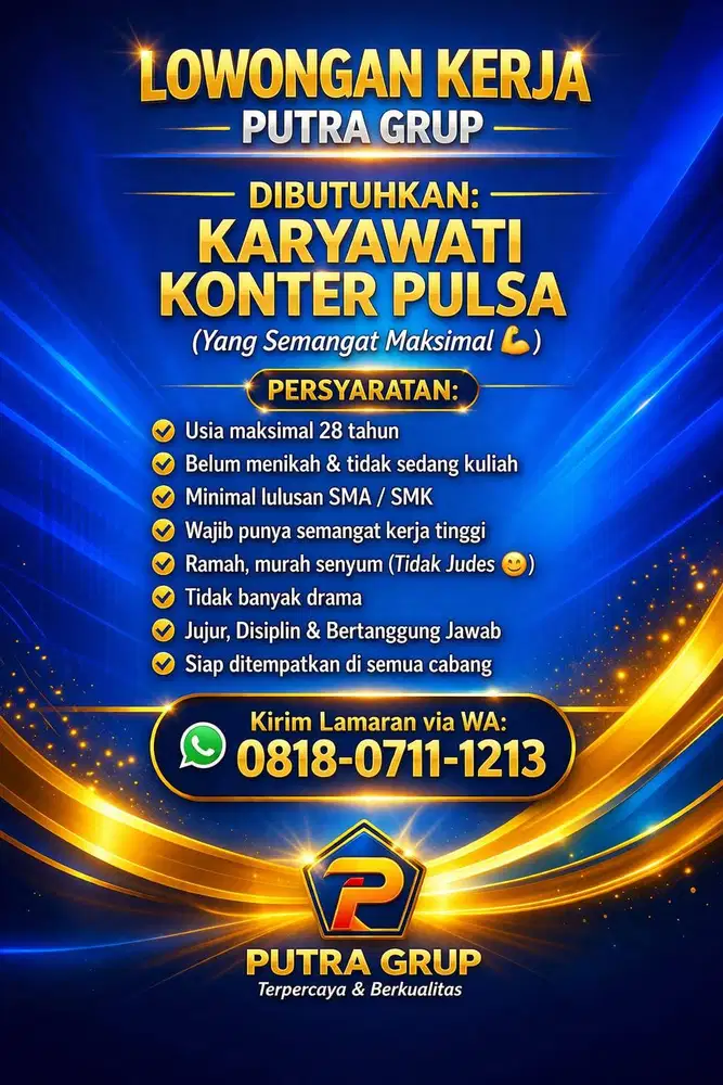 Lowongan karyawati konter