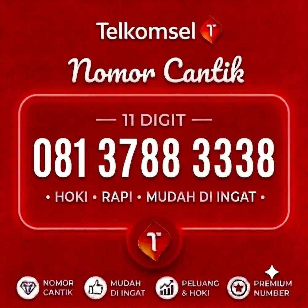 Nomor Cantik Telkomsel 11digit 788 3338