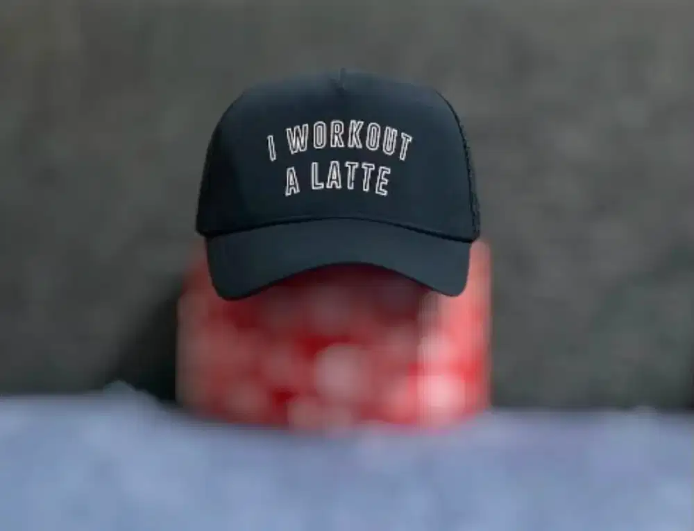 Topi Under Armour Trucker Custom I Workout A Latte Black Ori Second