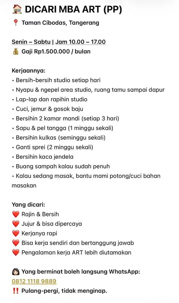 DICARI ART - PULANG PERGI