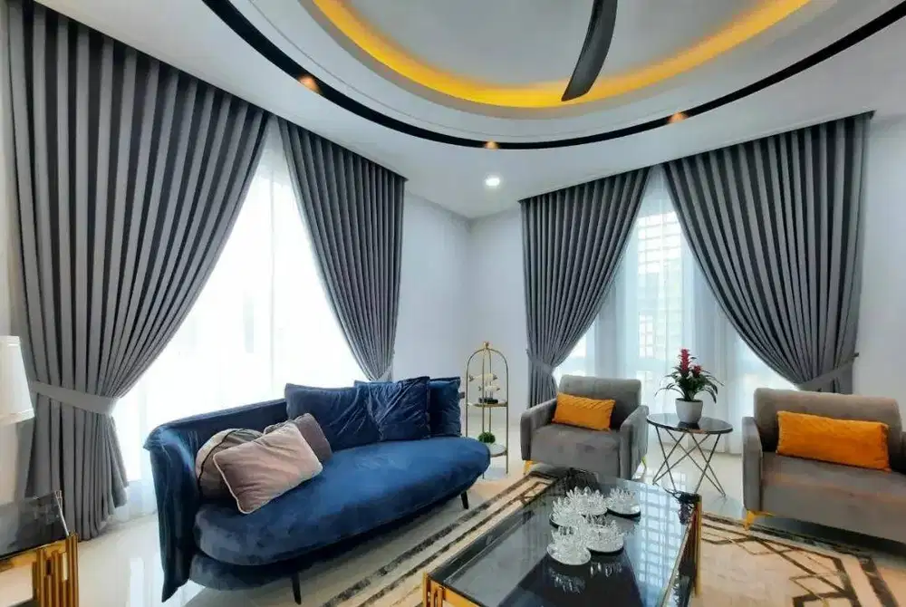 Gorden Vertikal/Vertical Blinds Roll/Roller Krey Wallpaper Dinding 3D