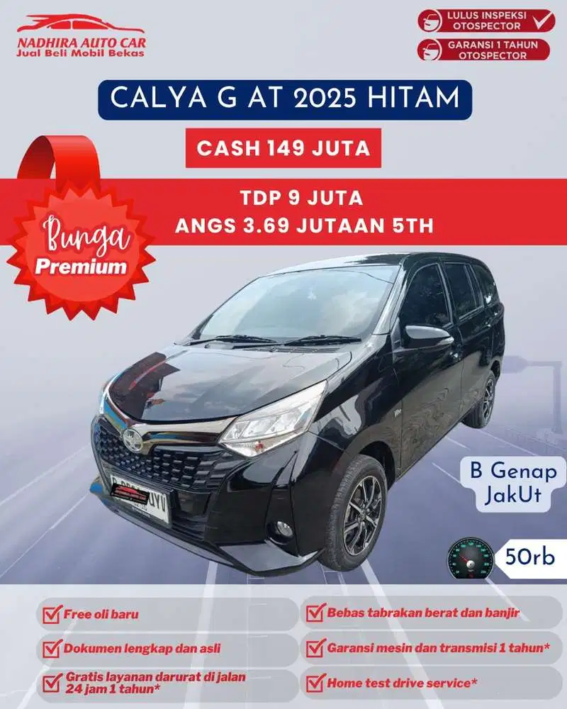 Angsuran Bunga Premium 3 Jutaan Calya G AT 2025 Hitam