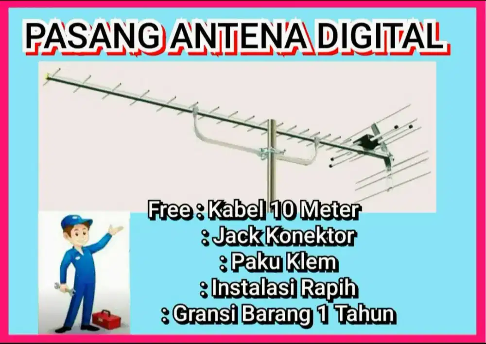 Gratis Instalasi Pemasangan Antena Uhf Digital