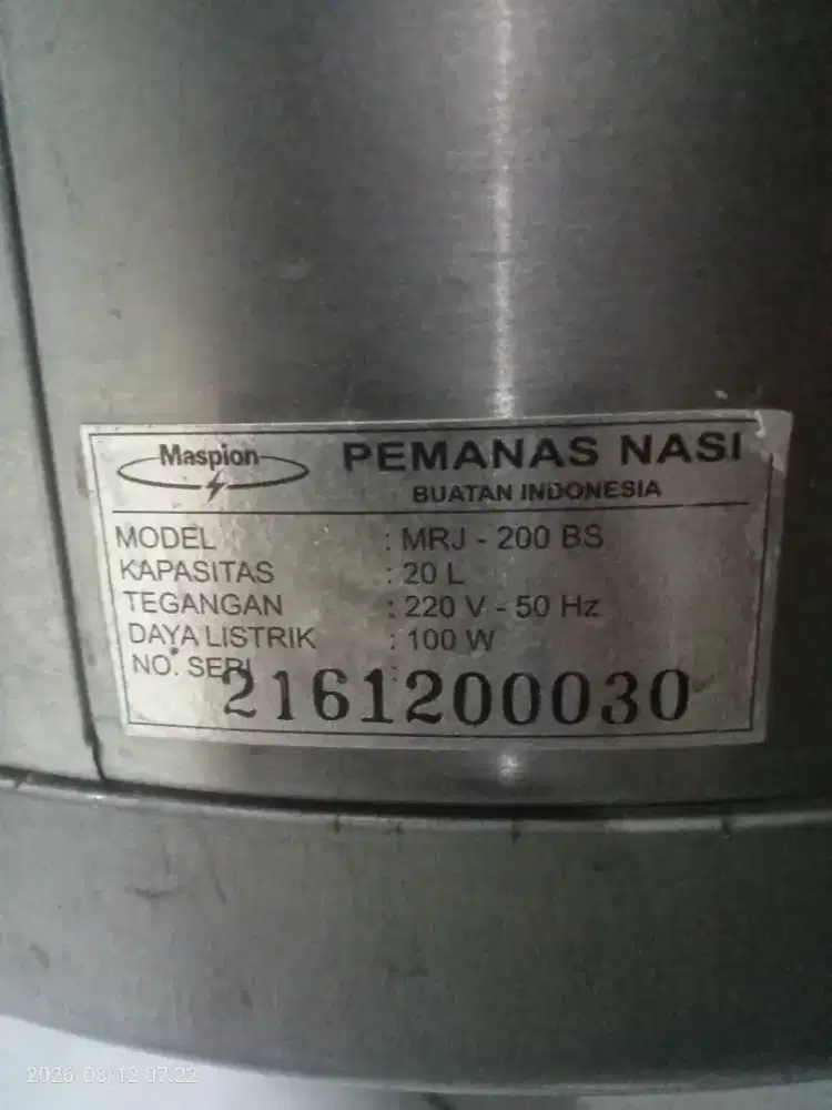 Magic Com merk Maspion 20.L