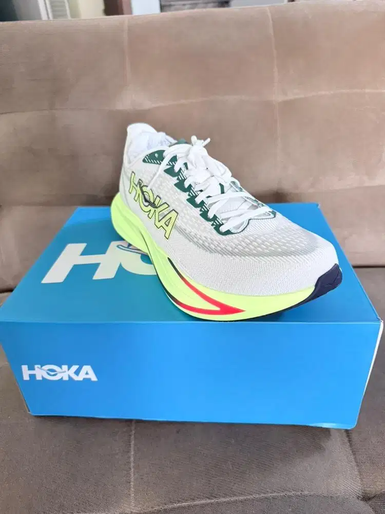 Hoka Mach 7 Wide Men's Running - Frost/Neon Yuzu