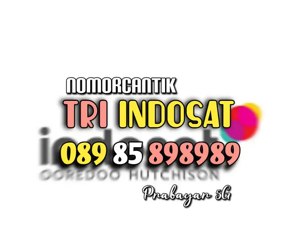(bisa COD) PROMO Nomor CANTIK kartu TRI INDOSAT HOKI TRIPEL AB 898989
