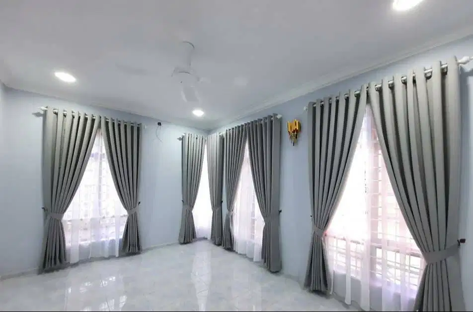 Gorden Vertikal/Vertical Blinds Roll/Roller Krey Wallpaper Dinding 3D