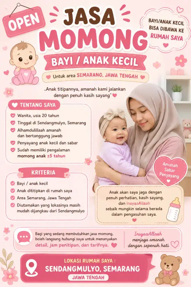 Jasa momong bayi/anak kecil