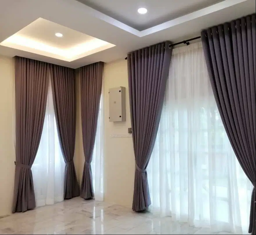 Gorden Vertikal/Vertical Blinds Roll/Roller Krey Wallpaper Dinding 3D