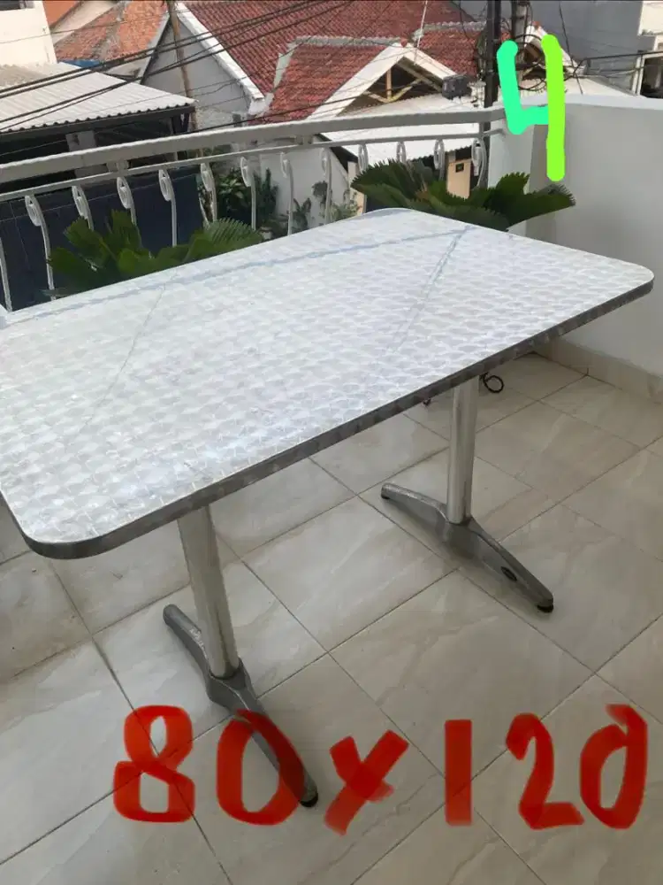 Meja stainless 80×120