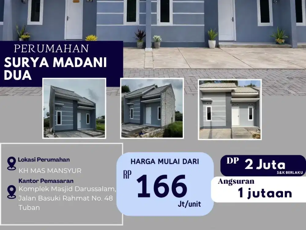 Rumah Nyaman & Strategis di Surya Madani 2 – Hunian Ideal untuk Keluarga.