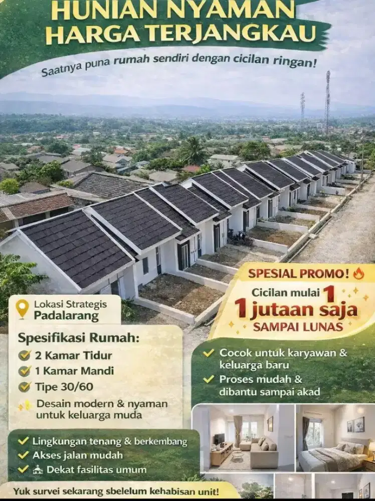DARIPADA NGONTRAK MENDING PUNYA RUMAH SENDIRI,RUMAH SUBSIDI DI CIPATAT