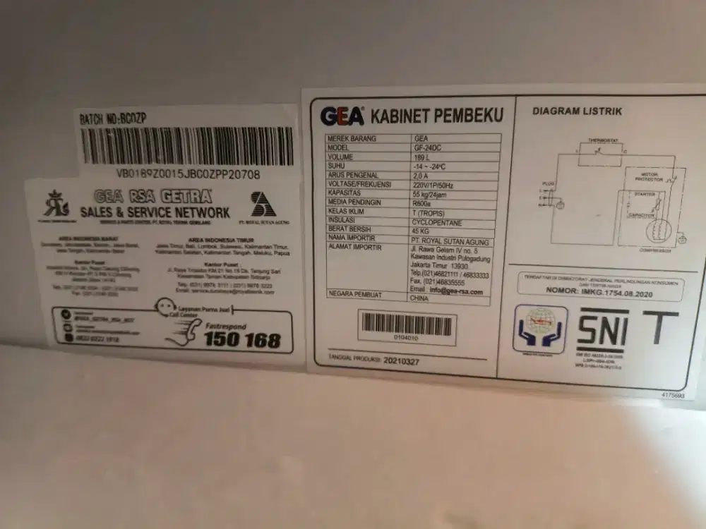 Kulkas freezer gea