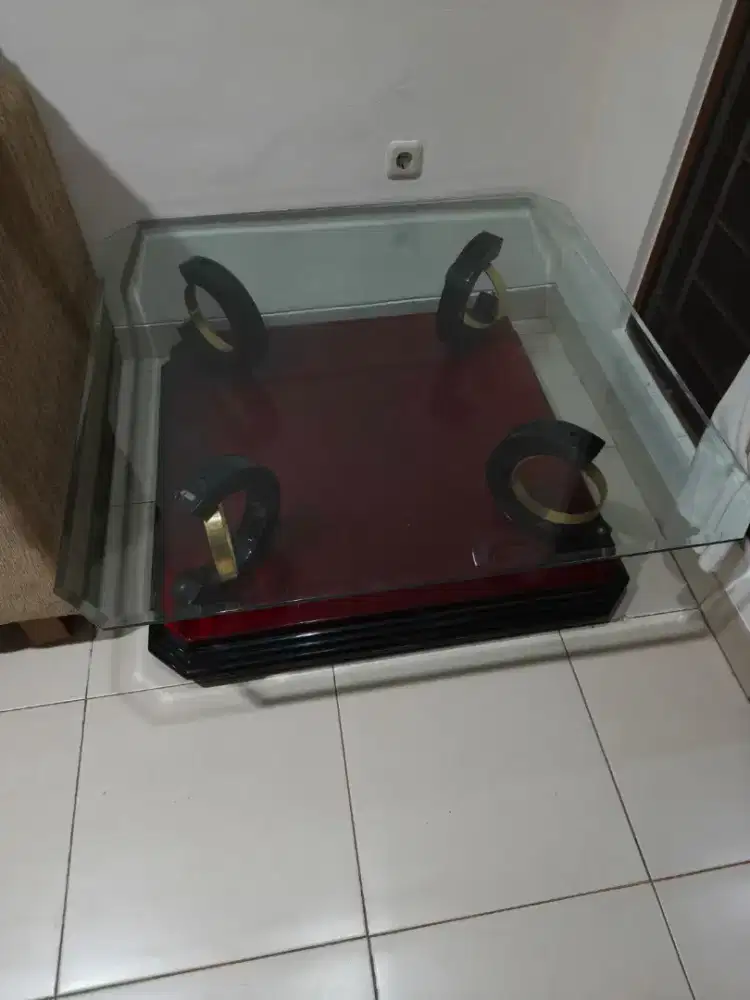 Meja kaca meja teh ruang tamu keluarga