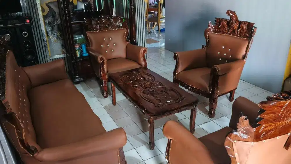 kursi jati set bagus