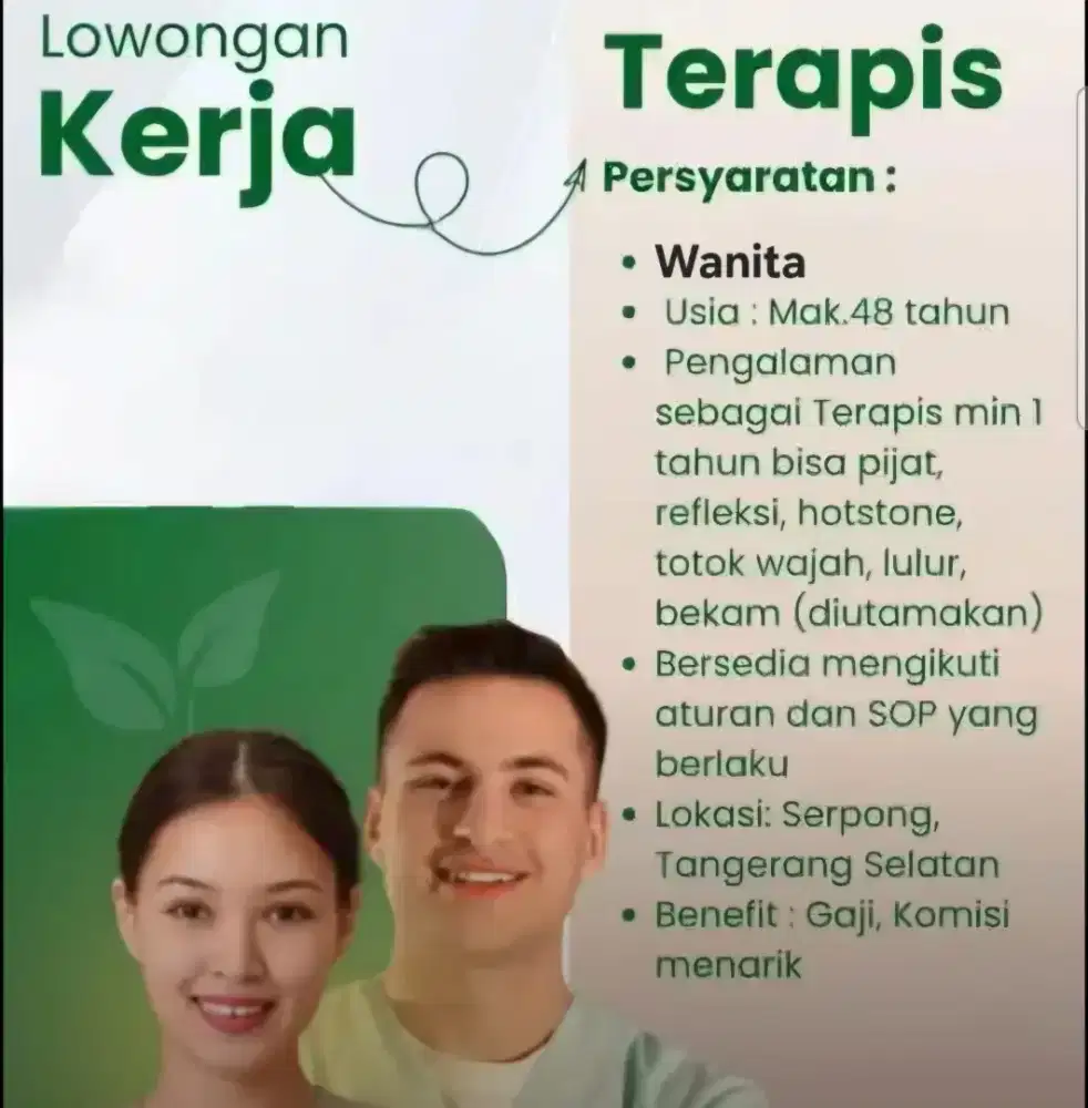 Dibutihkan terapis wanita pijat keluarga