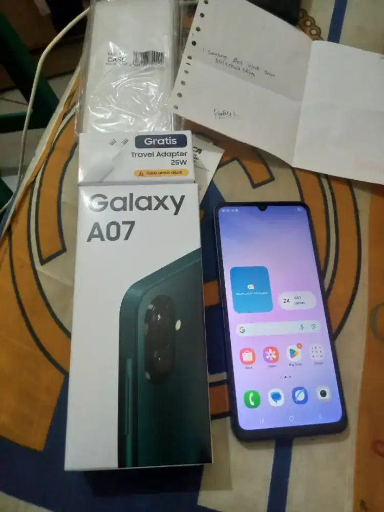 Samsung A07 4/128 lengkap Ori
