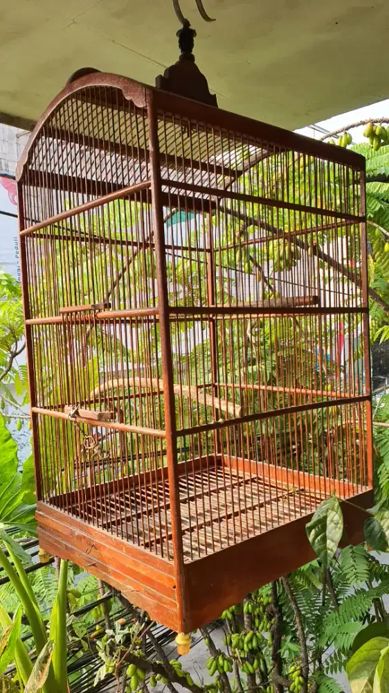 Sangkar burung kayu kotak 1