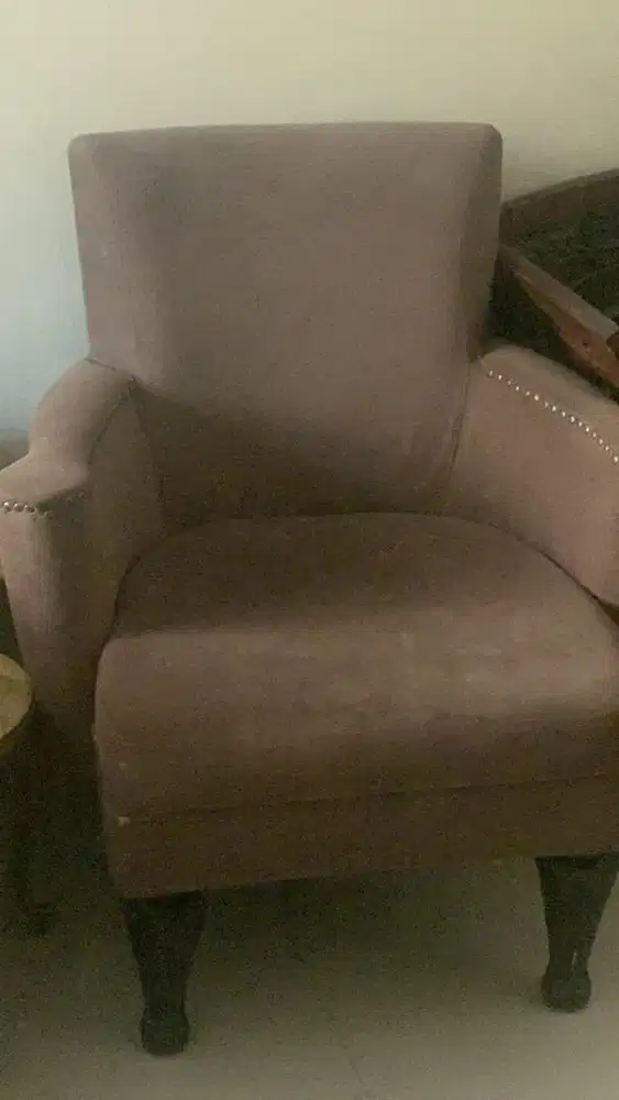 Dijual kursi 1 seat warna cokelat