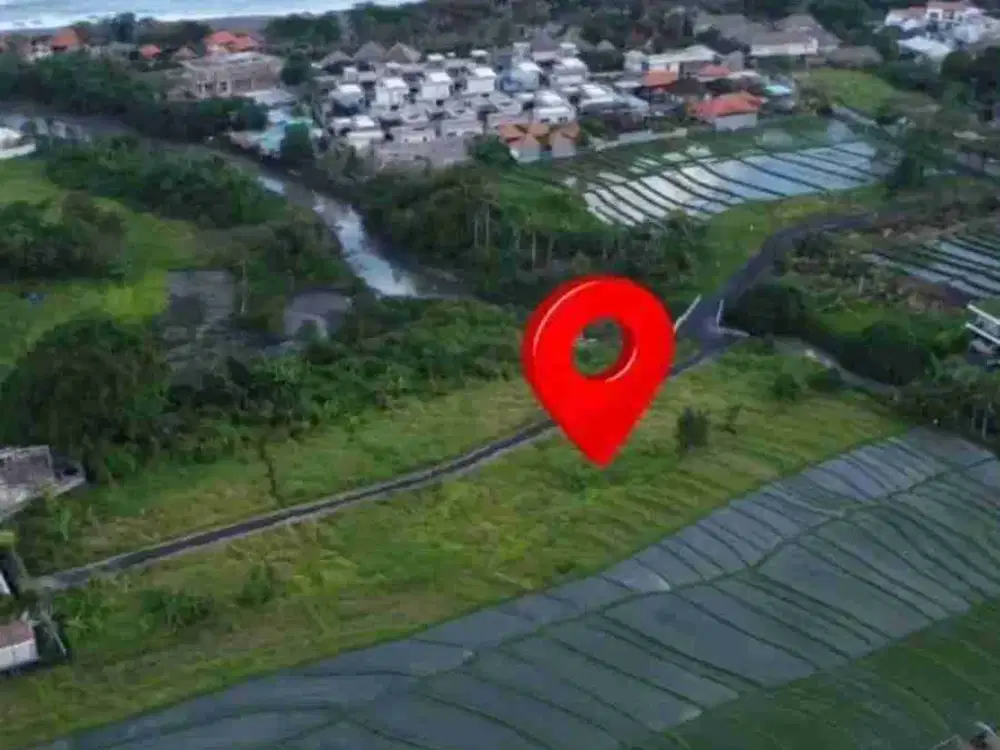 DI JUAL TANAH 400m² VIEW SAWAH DEKAT PANTAI SESEH - Image 1 of 6