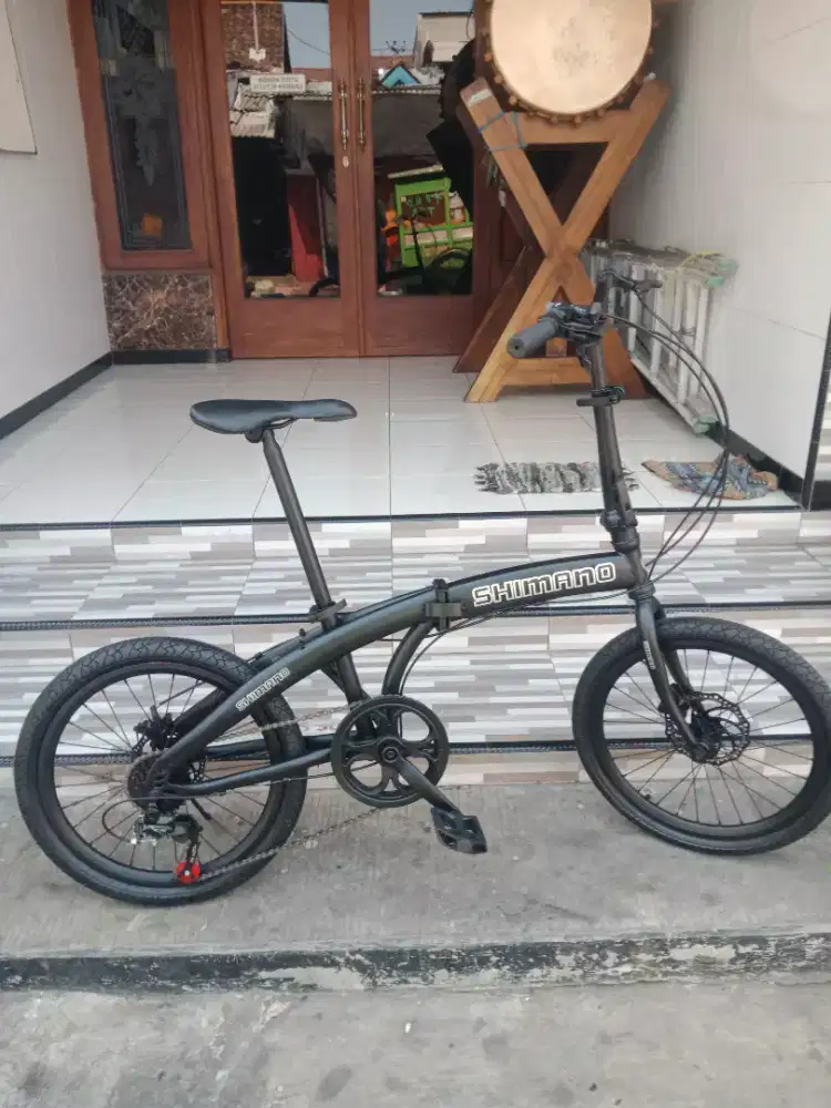 Sepeda Lipat BASIC PACIFIC DOUBLE CAKRAM 7 SPEED CUSTOM SPAREPART BARU