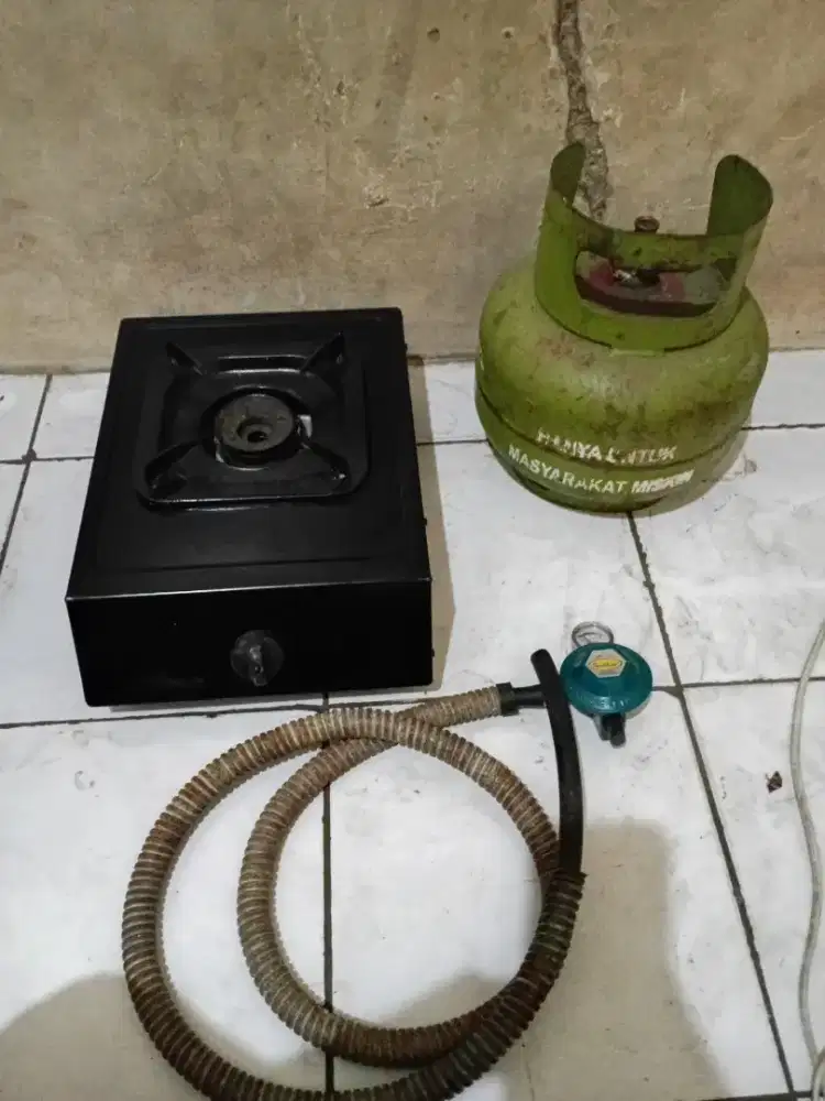 Kompor gas Rinnai 1tungku udah satu set lengkap siap pakai siap antar