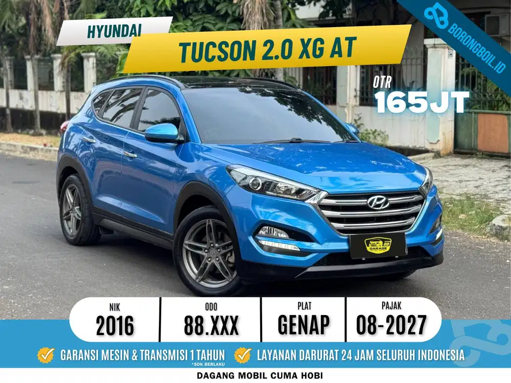 HYUNDAI TUCSON 2.0 XG PANORAMIC SUNROOF AT 2016 BIRU METALIK