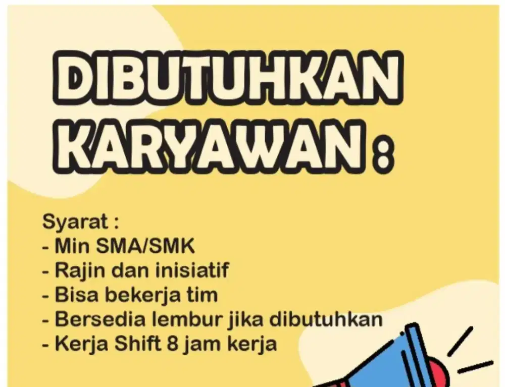 DIBUTUHKAN KARYAWAN CAFE SURABAYA TIMUR