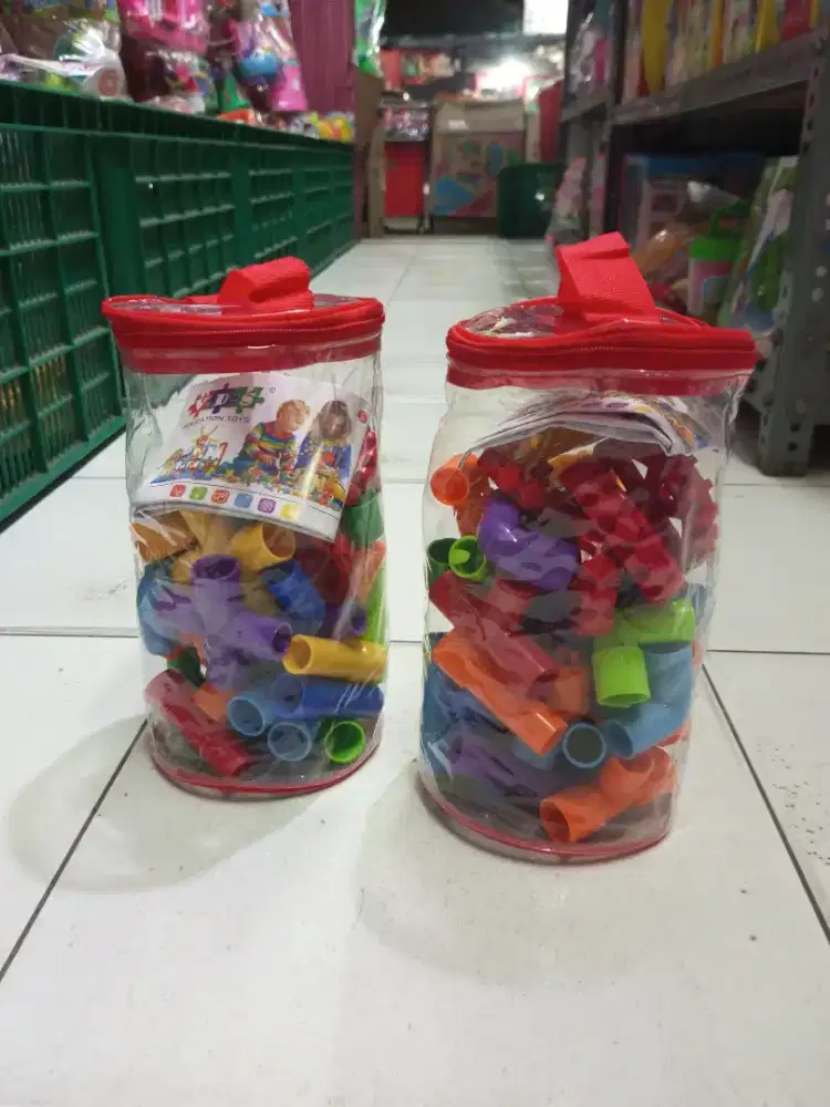 Mainan Anak Blok pipa tas