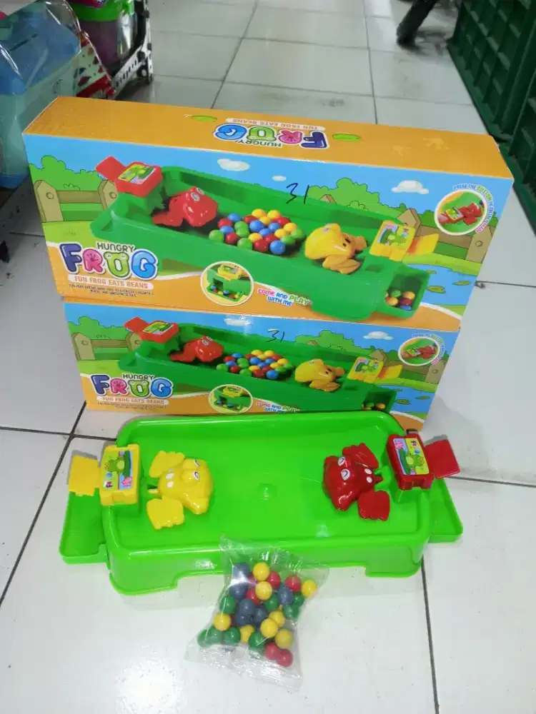 Mainan Anak Frog eat ball 2 arah